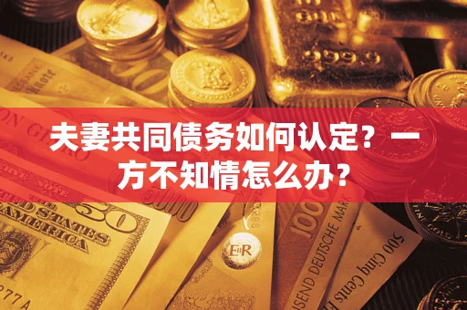 济南夫妻共同债务如何认定？一方不知情怎么办？