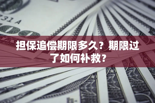 济南担保追偿期限多久？期限过了如何补救？